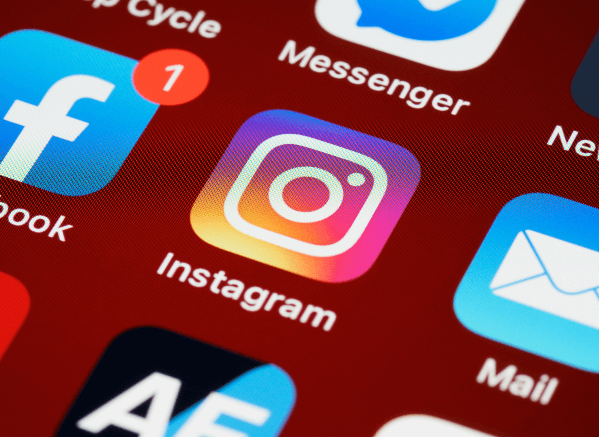 instagram logo on mobile
