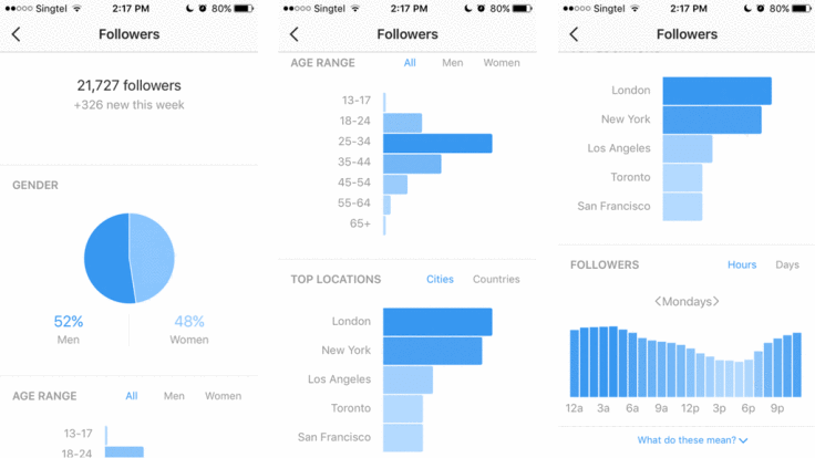 instagram followers statistics